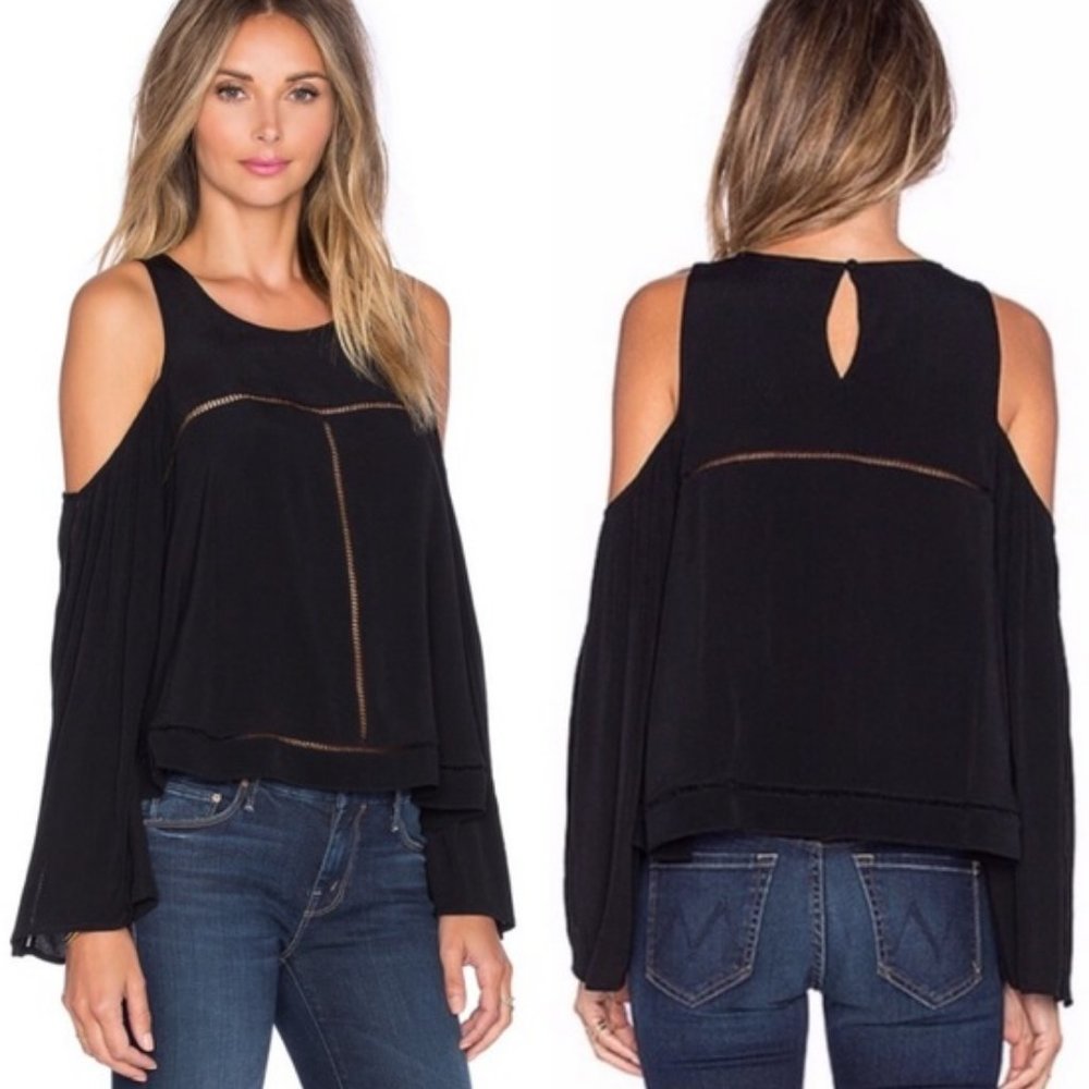 Lovers & Friends Cold Shoulder Ladder Boho Blouse